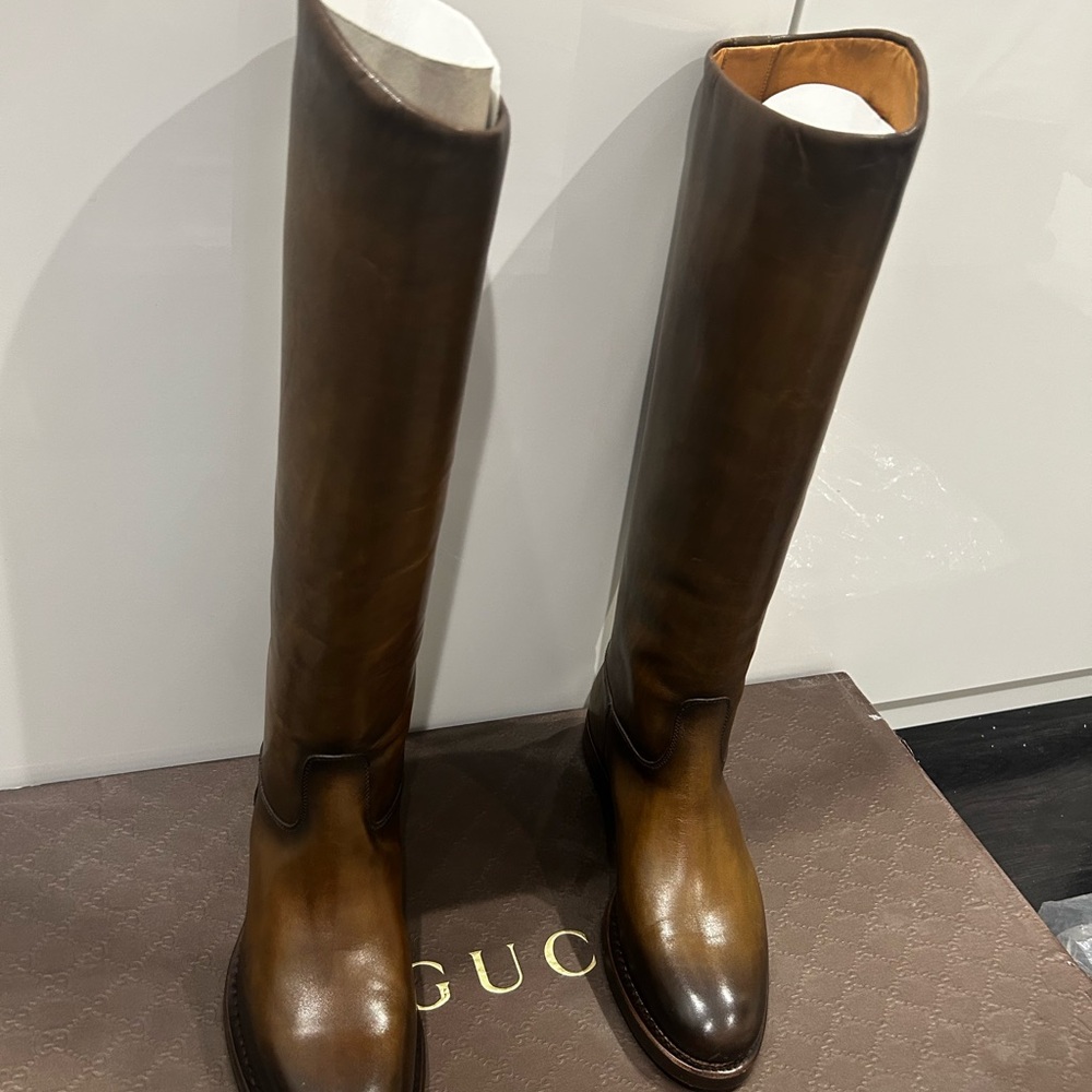 Gucci Brown Leather Boots